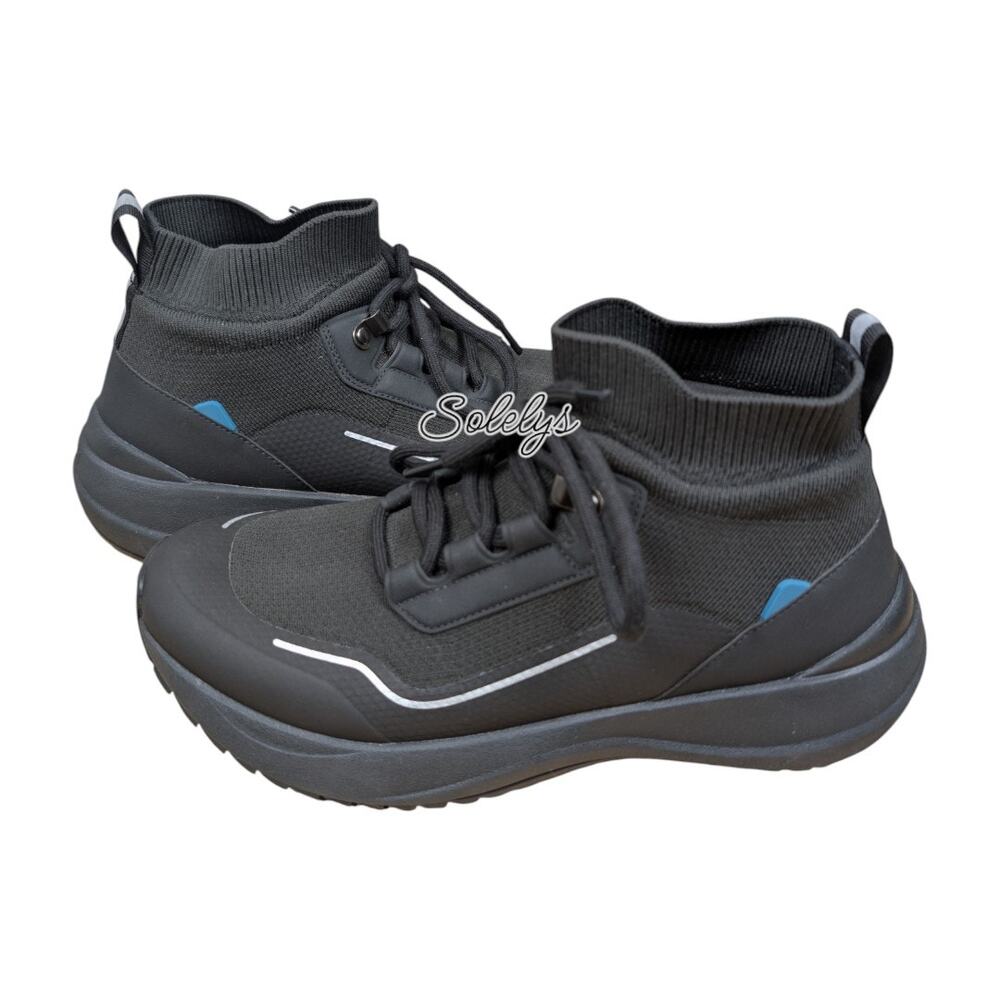 Vessi Stormburst Womens 9 Waterproof Space Black High Top Knit Sneaker Boot